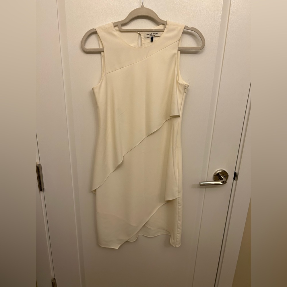 Cream Halston size 0 Dress